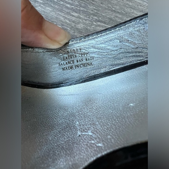 Marc fisher pilgrim buckle peep toe black patent slingback heel Size 7 - Picture 8 of 9